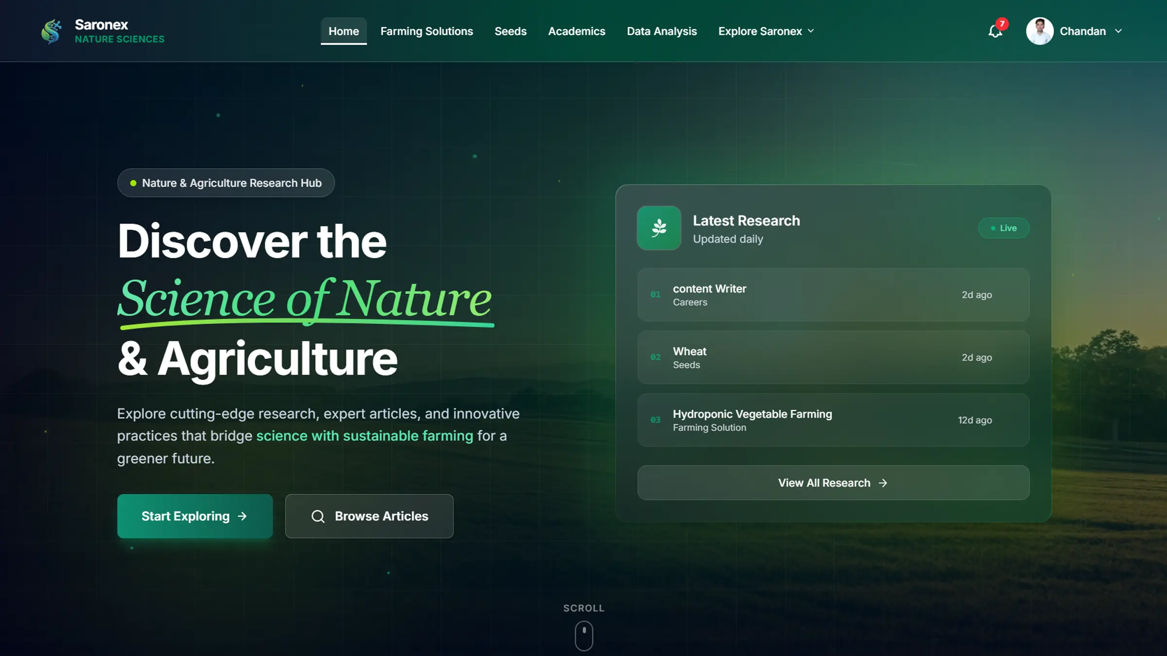 Saronex Nature Science screenshot