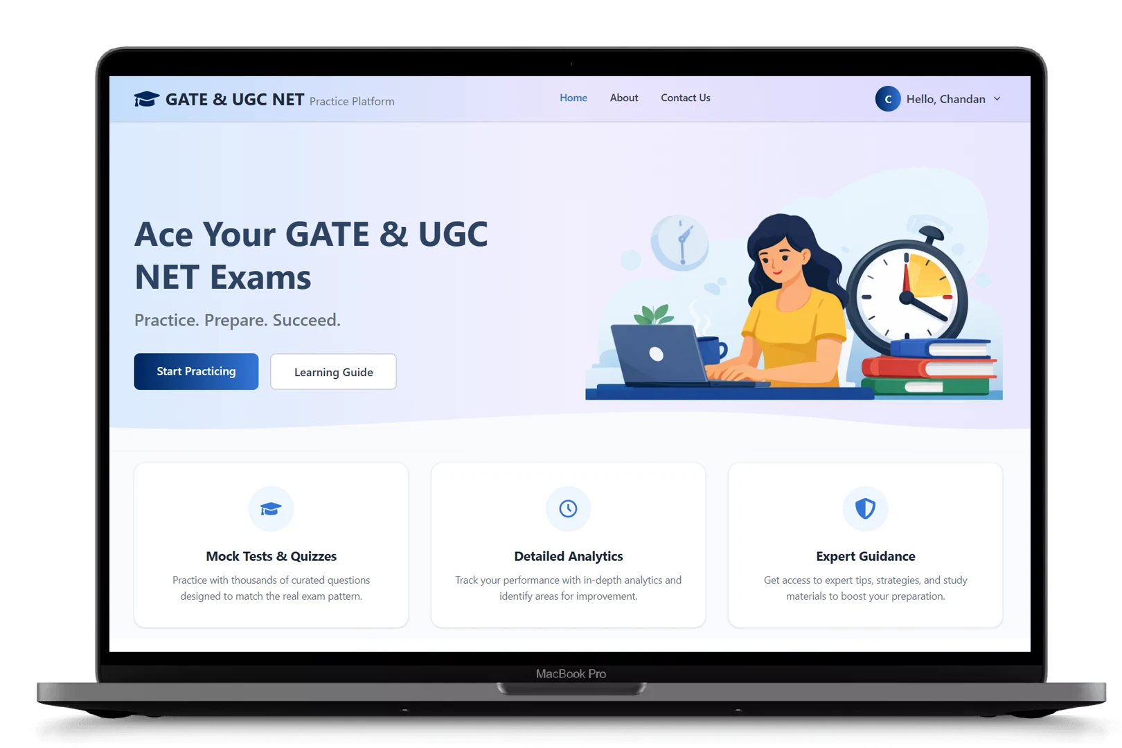 GATE UGC-NET Practice Platform screenshot